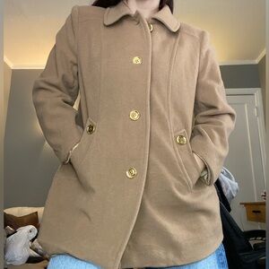 Vintage Mark Reed Tan Wool Pea Coat